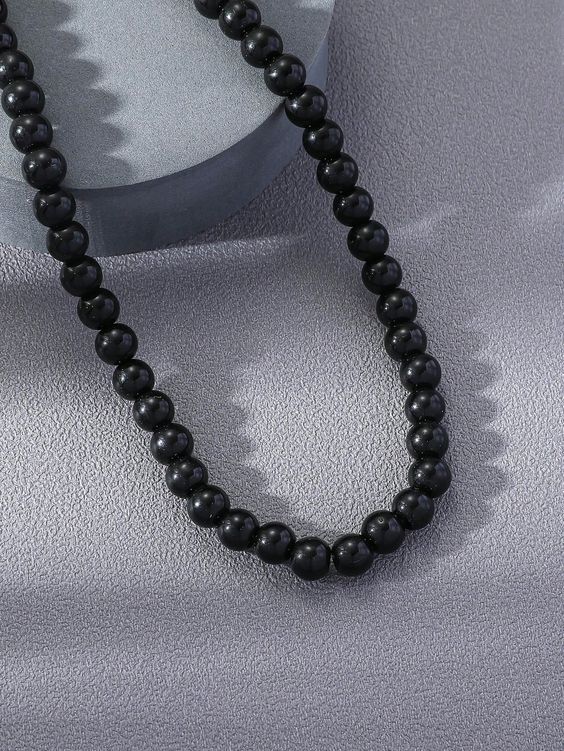 Collar de perlas Negro