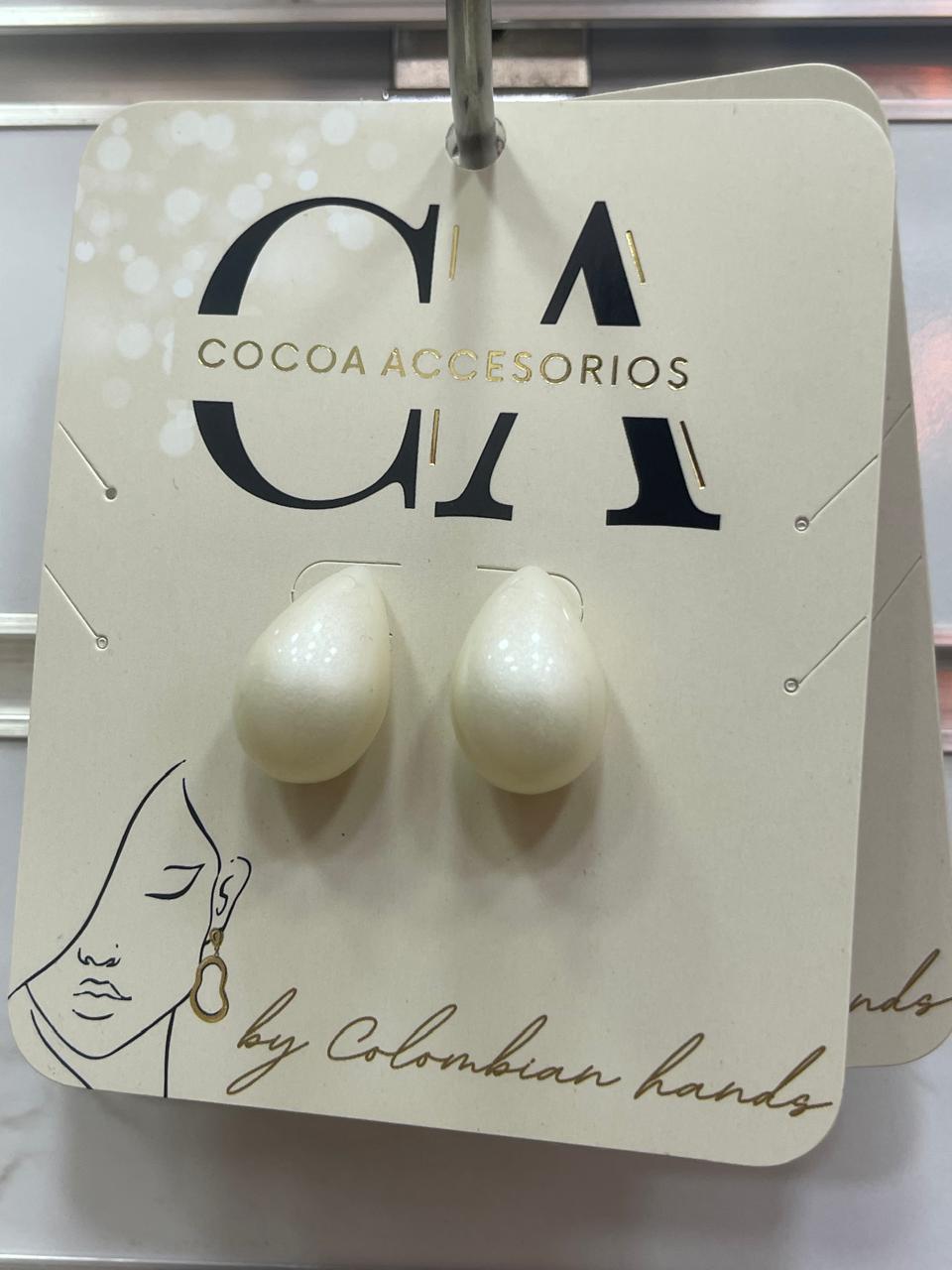 Aretes Gotas Plasti-metal multicolor