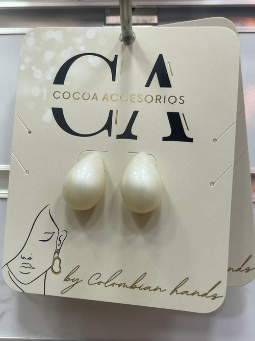 Aretes Gotas Plasti-metal multicolor