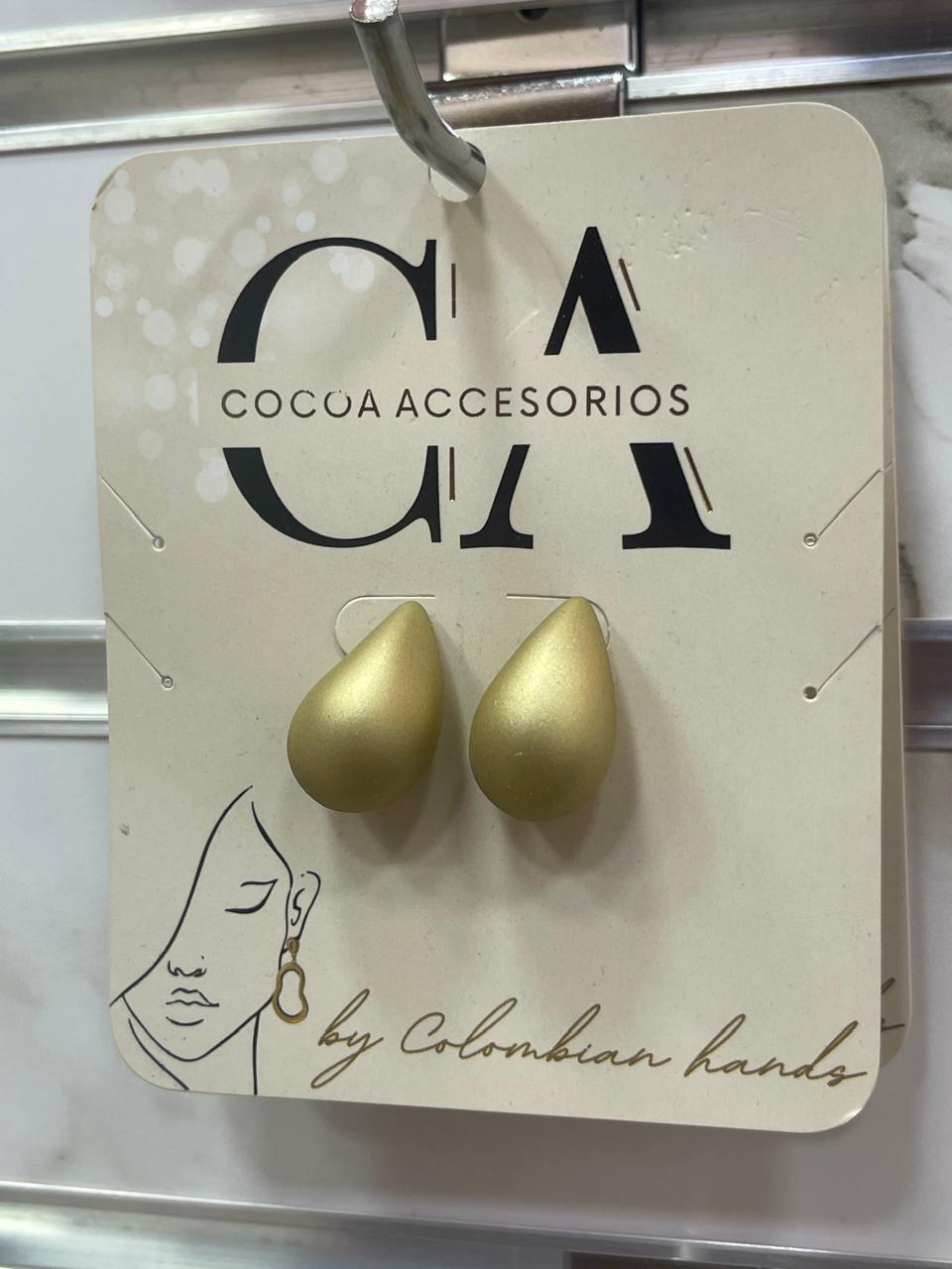 Aretes Gotas Plasti-metal multicolor