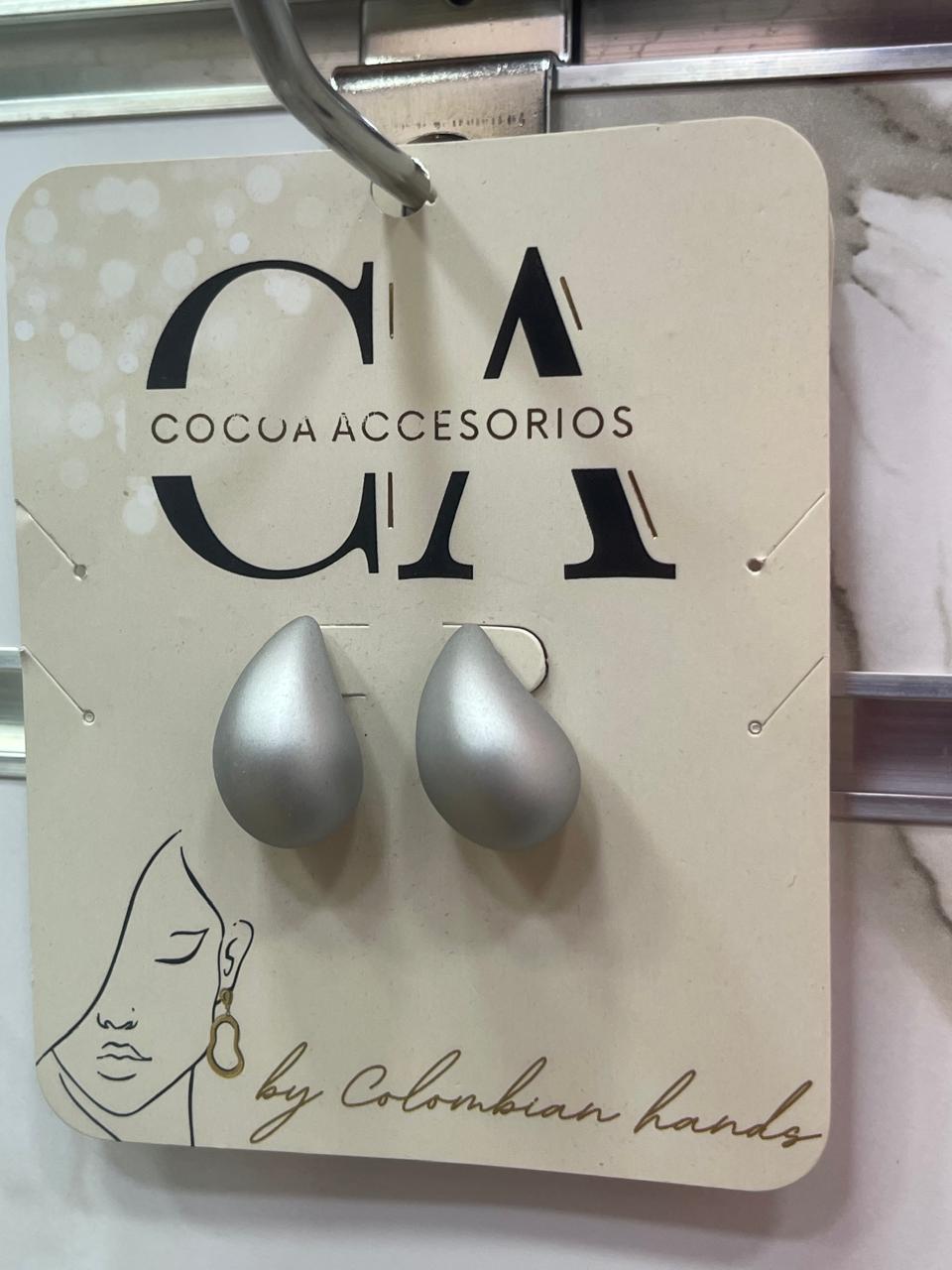 Aretes Gotas Plasti-metal multicolor