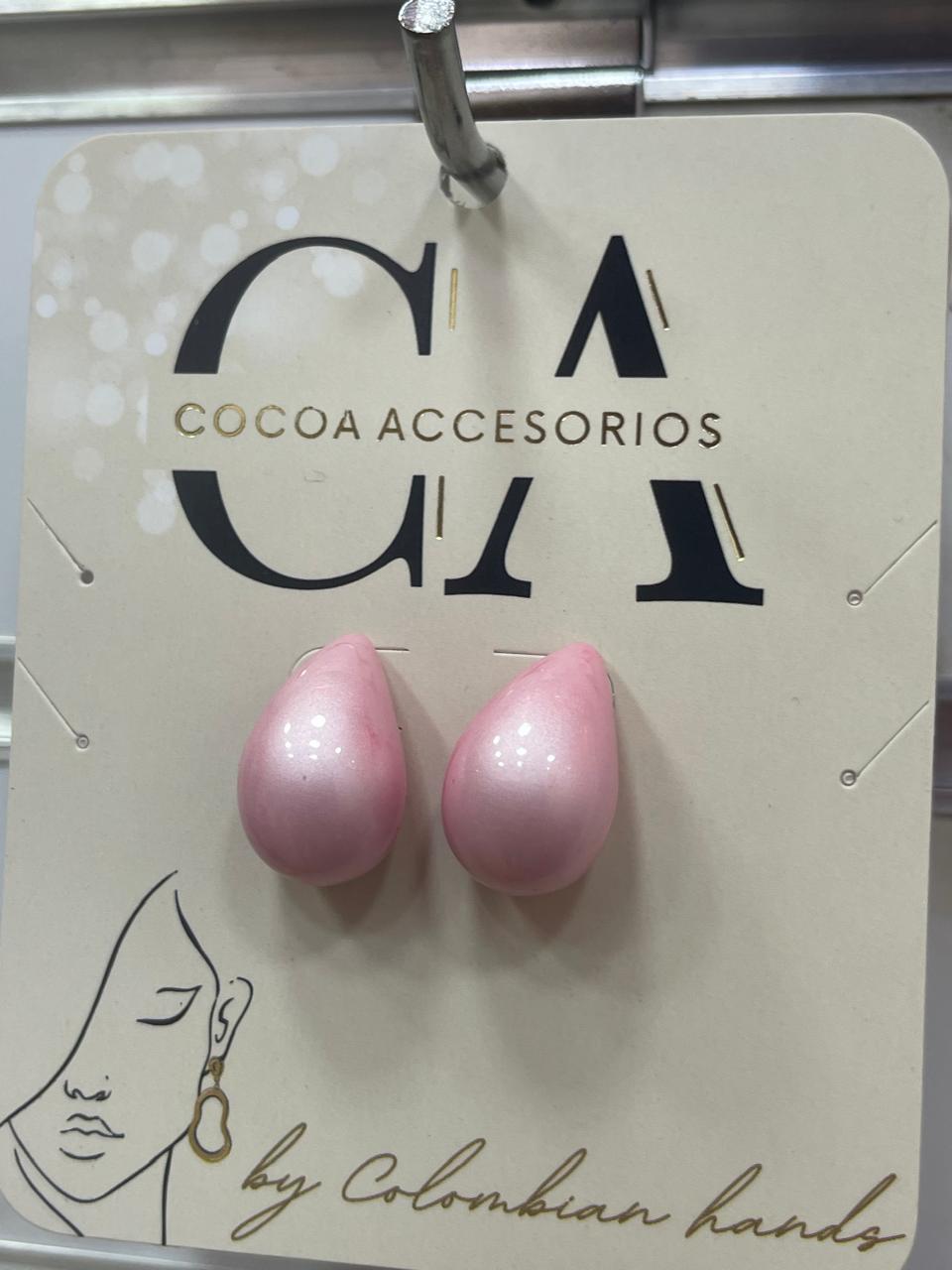 Aretes Gotas Plasti-metal multicolor
